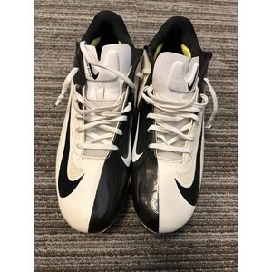 NIKE Sz 12 Vapor Elite Hyperfuse Men's Football Shoes Cleats Black White